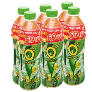 Nước Trà xanh không độ chai 455ml [ Lốc 6 Chai ]
