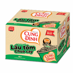 Mì khoai tây Cung Đình lẩu tôm chua cay Ly  [ Thùng 24 Ly ]